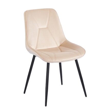 SILVIA BEIGE VELVET ΥΦΑΣΜΑ ΚΑΡΕΚΛΑ ΜΕΤΑΛΛΙΚΗ